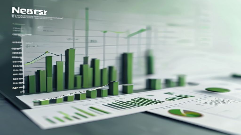 Visualisasi data grafik batang dan garis yang menunjukkan pertumbuhan investasi.